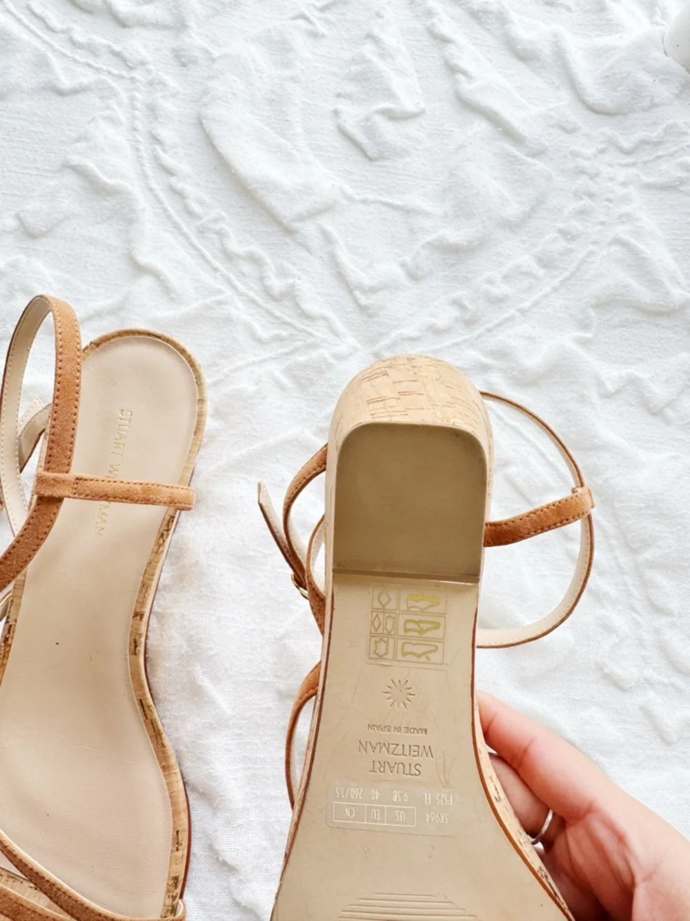 Stuart Weitzman Oasis 50 Wedge Sandal Size 9.5 - Picture 4 of 7